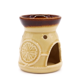 Ceramic Spa Oil/Wax Warmer - Cream