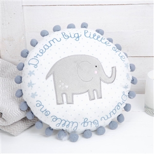 Petit Cheri Elephant Cushion Blue 37cm