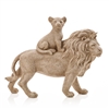 Sandstone Look Lion And Babies 28cm