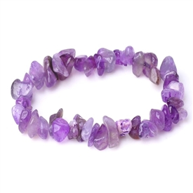 Stone Chip Bracelet - Amethyst