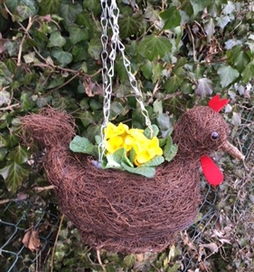 Brushwood Hanging Cockerel Planter 30cm