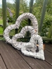 Chunky Rattan Heart 25cm - Grey