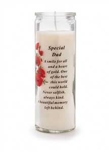 Special Dad Memorial Candle 18cm