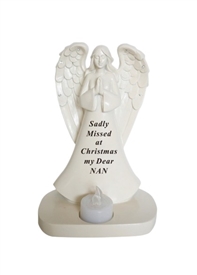Remembrance Angel With Flickering Light - Nan  20cm