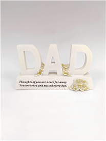 Dad Memorial Plaque With Roses