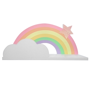 Wooden Rainbow Shelf 48cm