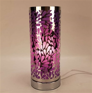 Touch Sensitive Raindrop Aroma Lamp - Silver/Purple