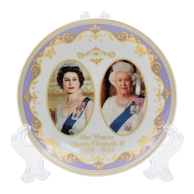 HM Queen Elizabeth II Plate With Stand