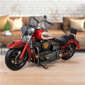 Red Vintage Motorbike Ornament