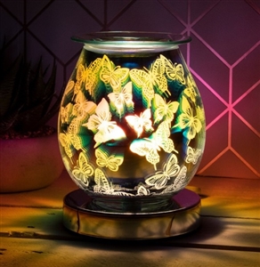 Touch Sensitive Round Aroma Lamp - Butterflies