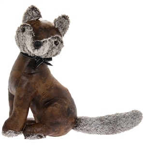 DUE MAY Faux Leather Doorstop - Fox 31cm
