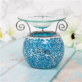 DUE MAY Round Mosaic Oil/Wax Warmer Teal
