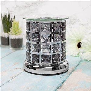 DUE MAY Glass Crystal Oil/Wax Warmer Black