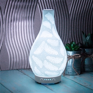 Etched Porcelain Feather Aroma Oil Humidifier