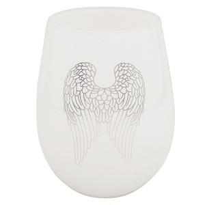 Silver Angel Wings Glass