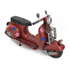 Red Scooter With Flowers Ornament 29cm