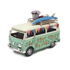 Vintage Floral Campervan - Teal 18cm