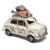 Vintage Floral Car- White 27cm