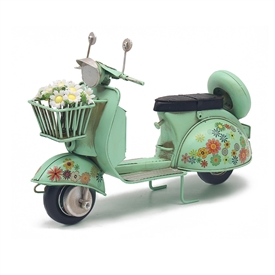 Vintage Floral Scooter - Teal 28cm