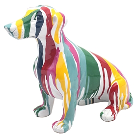 DUE FEB Drip Art Resin Statue - Dachshund