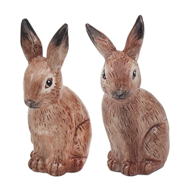 DUE MAR Ceramic Salt & Pepper Set - Hares