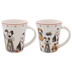 DUE MAR 2asst Ceramic Dog Mug