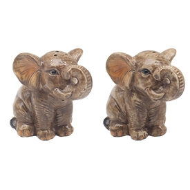 DUE FEB Ceramic Salt & Pepper Set - Elephant