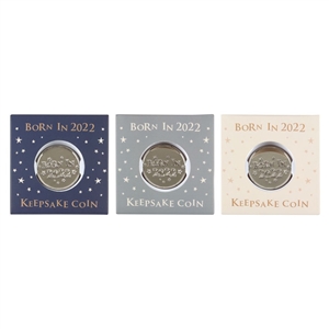 Born In 2022 Keepsake Coin 3 Assorted
