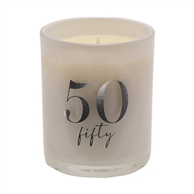 Milestones Champagne Candle Jar - 50