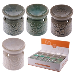 Ceramic Oil Burner With Heart Design