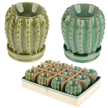 DUE MARCH 2asst Cactus Oil Burner 8cm