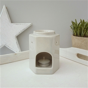 Stackable Hexagon Ceramic Wax Melter - Grey