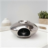 Minimalist Large Bowl Ceramic Wax Melter - Silver