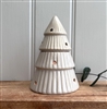 Ceramic Tree Wax Burner with Reactive Glaze 15cm - White