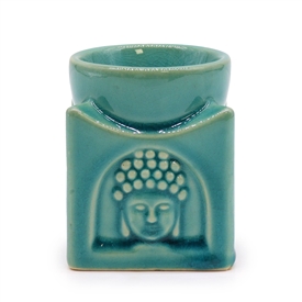 Ceramic Buddha Wax/Oil Warmer - Soft Turquoise