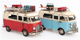 Retro Camper Tin Ornament 2 Assorted Colours 27cm