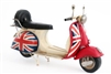 Retro Union Jack Scooter Tin Ornament 30cm