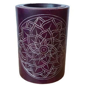 Purple Soapstone Chakra Oil Burner 9cm