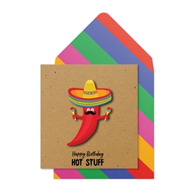 Hot Stuff Birthday Card 16cm