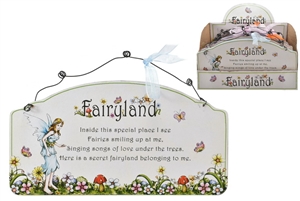 Fairyland Wooden Wall Plaque 4 Assorted