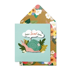 Home Sweet Home Snail Card 16cm