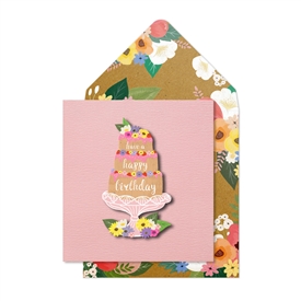 Birthday Cake Card 16cm