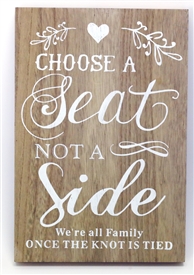 Wooden Choose a Seat Plaque 37cm