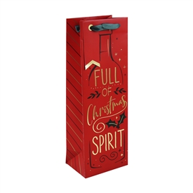 Christmas Spirit Bottle Gift Bag 35cm