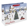 Extra Large Christmas Town Scene Gift Bag 44cm