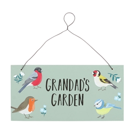 ##Grandad's Garden MDF British Garden Birds Sign
