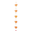 ##Red/Yellow Resin String of Hearts