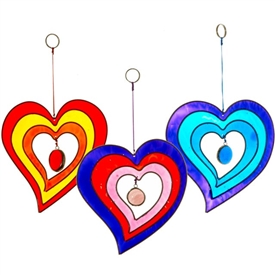 ##[3asst] Hanging Heart Resin Suncatcher