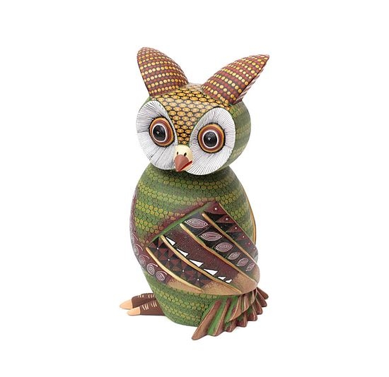 Orlondo the Owl Genuine Oaxacan Wood Carving for Sale