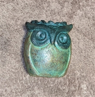 Ceramic Owl Mexican Flower Pot - Green - Indoor Outdoor